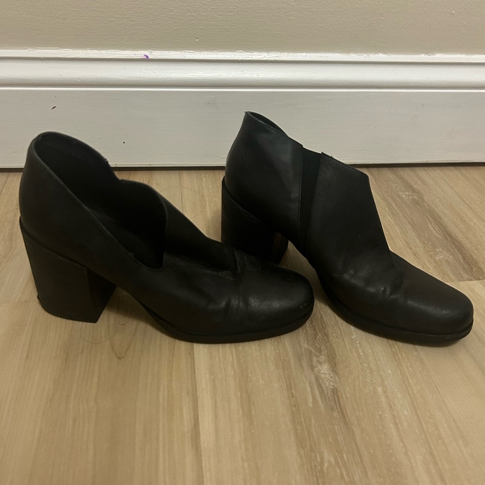 Free People Sleek Black Heeled Boots